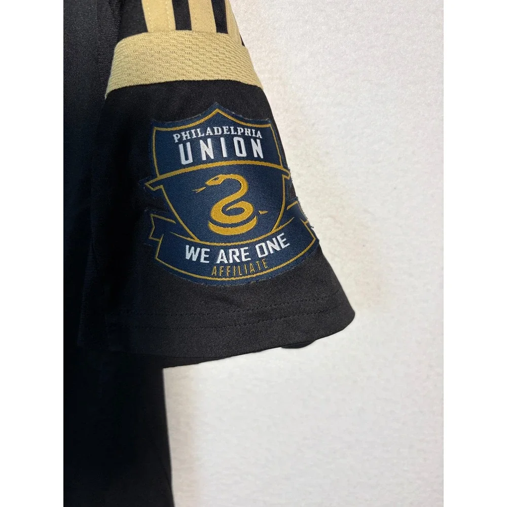 Adidas Soccer Jersey Kids Large Black EUC Penn Legacy Philadelphia Union 17